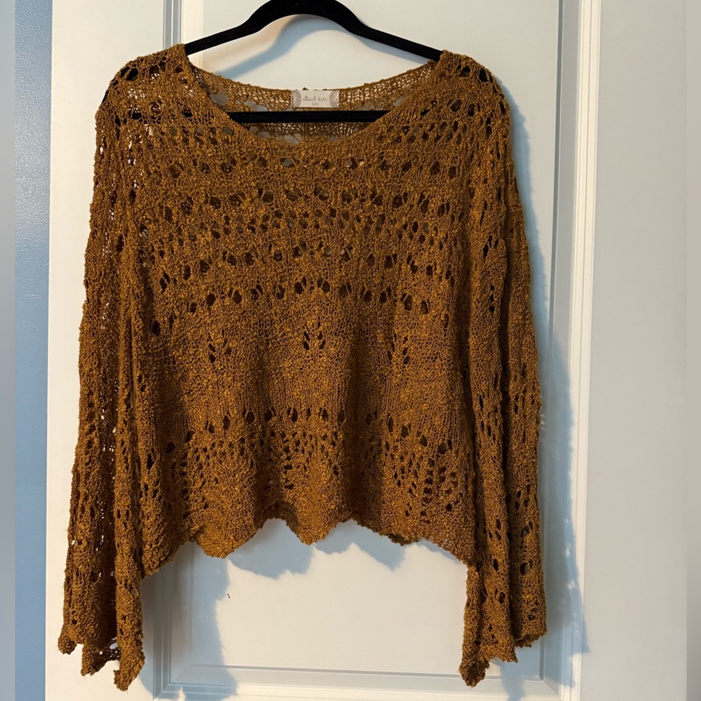 Altar'd State Mustard Knit Top